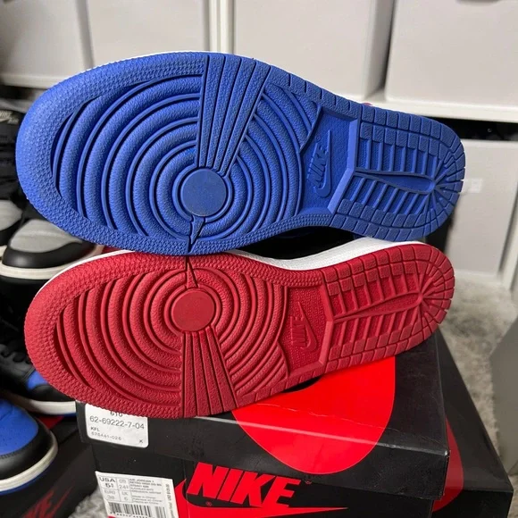 Air Jordan 1 Retro High OG Red Blue Black White GS 5.5Y - Picture 6 of 6